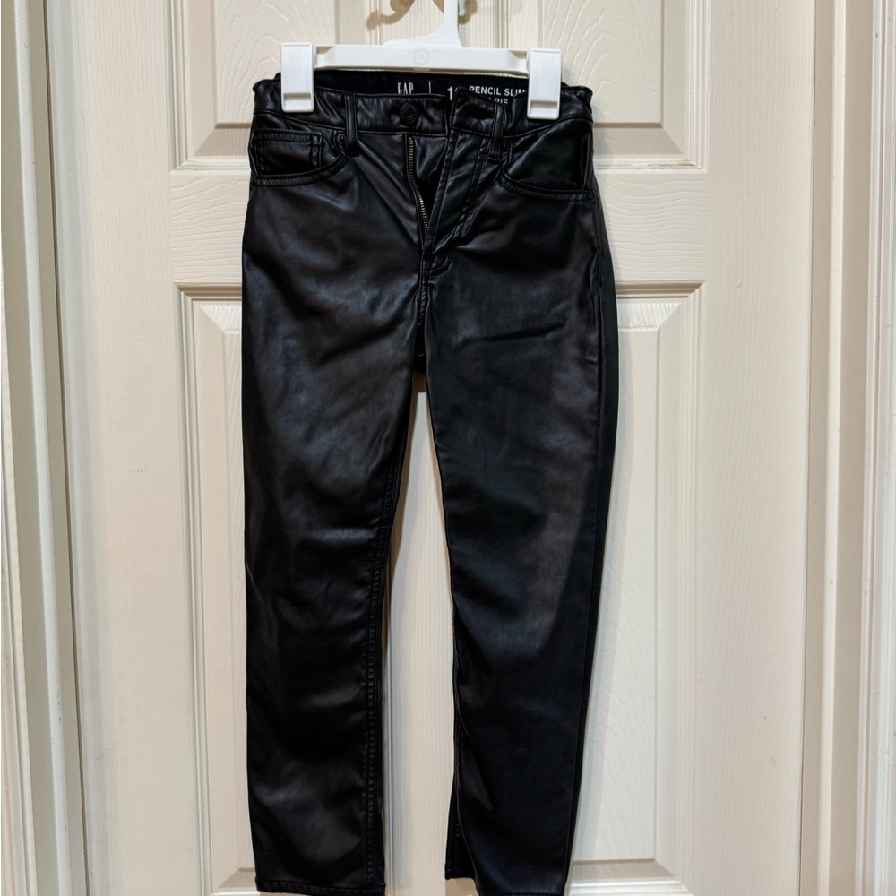 Black Faux Leather Pants